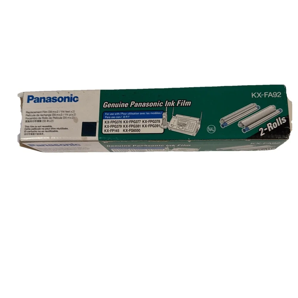 Sealed Genuine Panasonic Ink Film KXFA92 Replacement Film 114‎ Two Rolls In Box